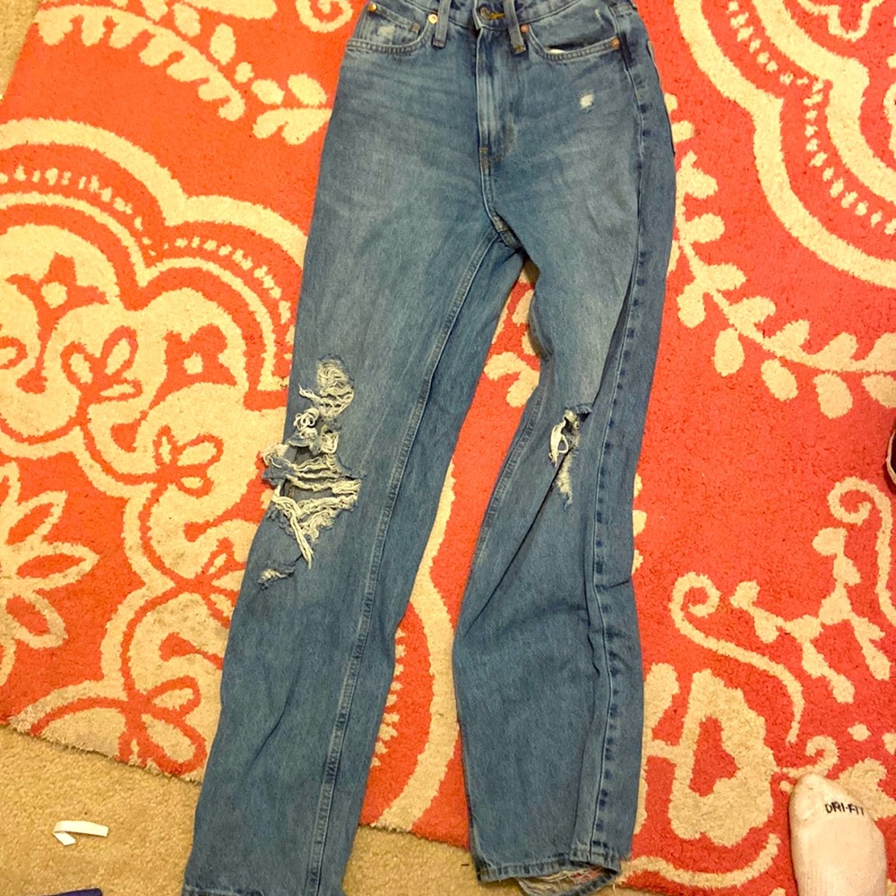 H and M ripped jeans